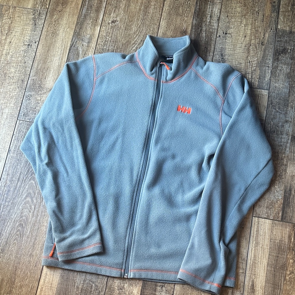 Helly Hansen Blue-GreyFleece Jacket with orange Accents